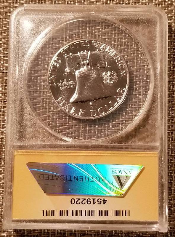 1961 FRANKLIN SILVER HALF DOLLAR PF67 ANACS HIGH GRADE COIN