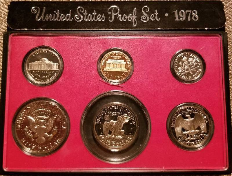 1979 PROOF SET WITH SUSAN B ANTHONY DOLLAR (6 COINS) (correct box included)