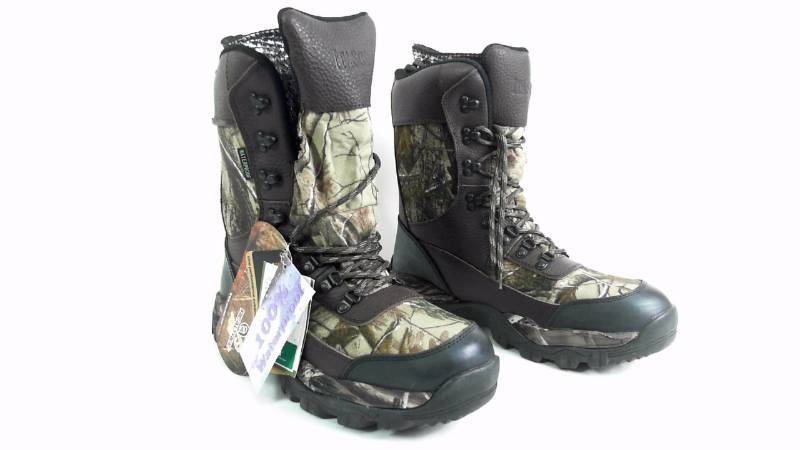Itasca Mens Centerfire Mossy Oak Break-Up Camo Insulated Waterproof Boots - Size 10.5