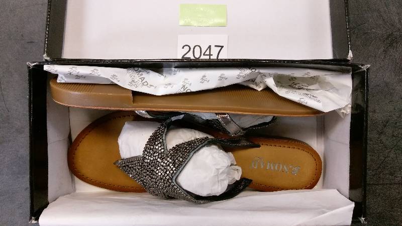 Nomad Womens Red Collection Shelly Beaded Sandals - Pewter - Size 11