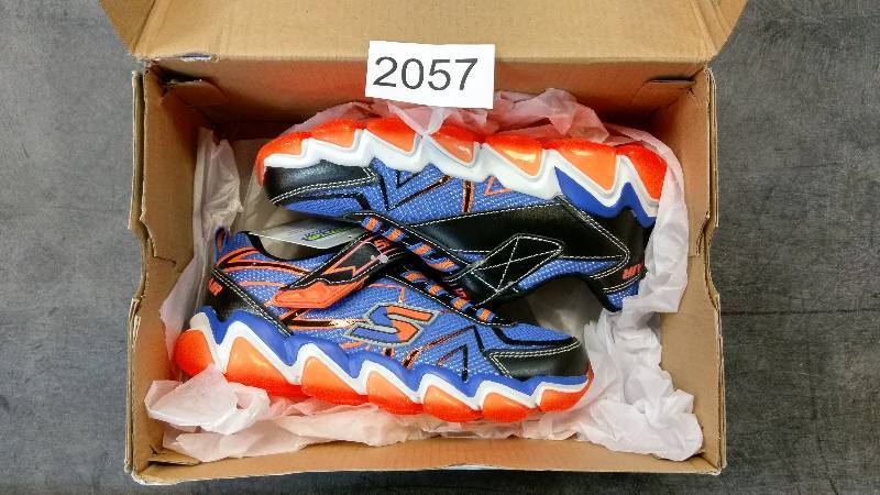 Skechers Kids Skech-Air 3.0 Rupture Sport Shoes - Blue  Orange - Size 12.5