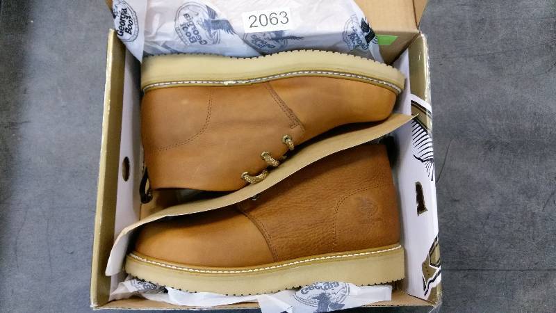 Georgia Boot Mens Farm &amp Ranch Chukka Work Boots - Brown - Size 12
