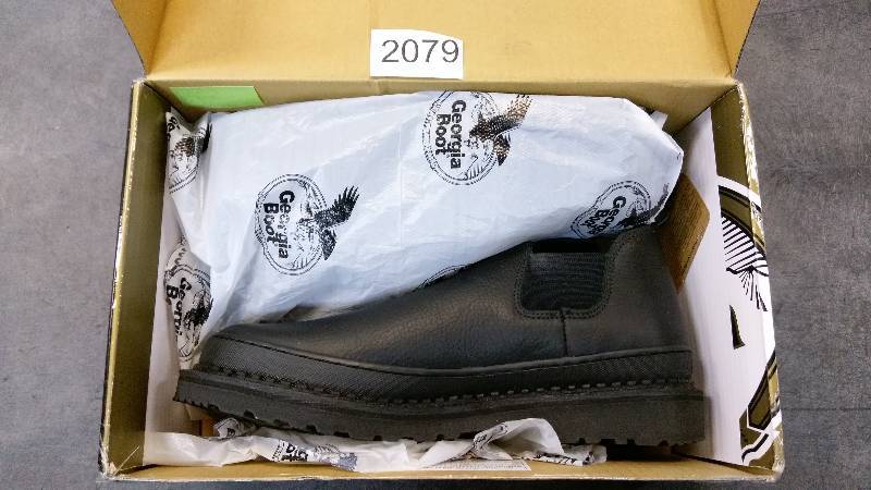 Georgia Boot Mens Romeo Slip-On Work Shoes - Black - Size 11 12 WIDE