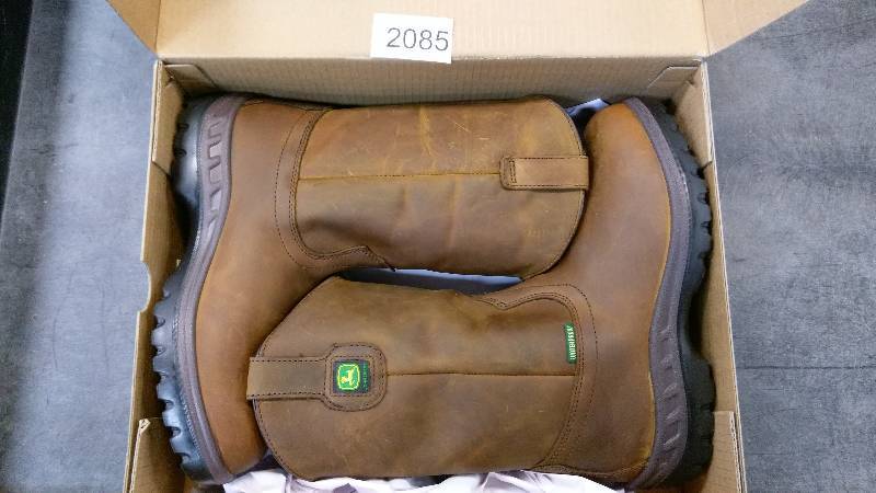 John Deere Mens Wellington Boots - Tan - Size 9 12