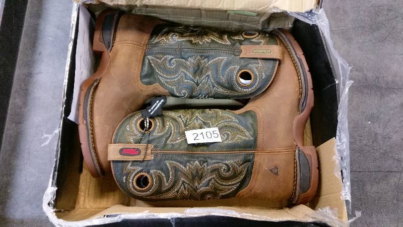 Rocky Mens Long Range Waterproof Western Boots - Brown - Size 10.5