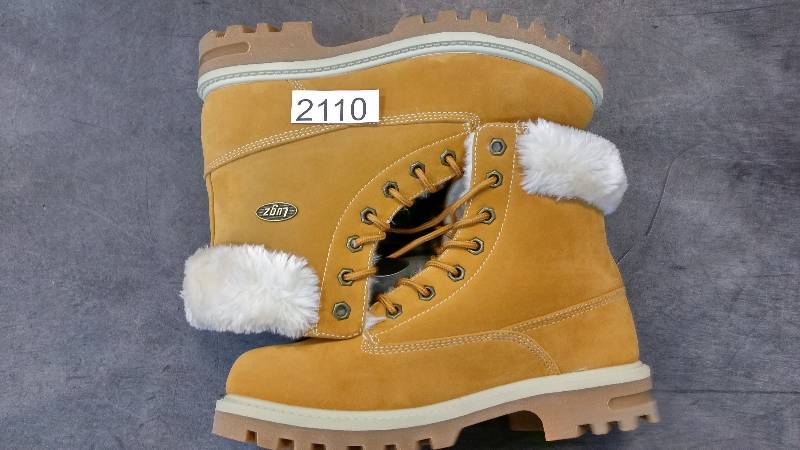 Lugz Kids Grade School Empire Hi Fleece-Lined Boots - Golden WheatCreamGum - Size 7