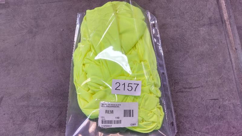Hanes Cool Dri Performance Mens Long-Sleeve T-Shirt - Bright Yellow  Green - Size 2XL