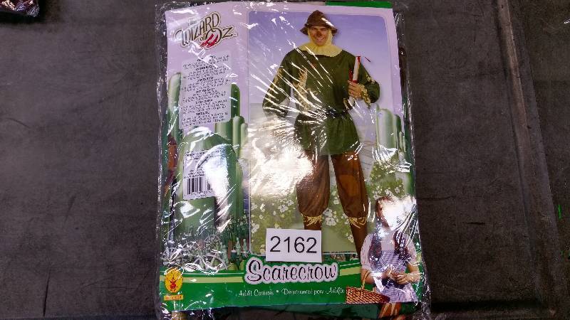 The Wizard of Oz Scarecrow Adult Size Costume - Brown-Green - One Size Fits Most