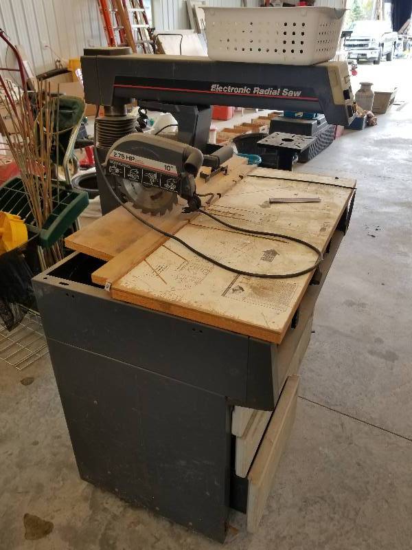 Sears electronic on sale radial saw