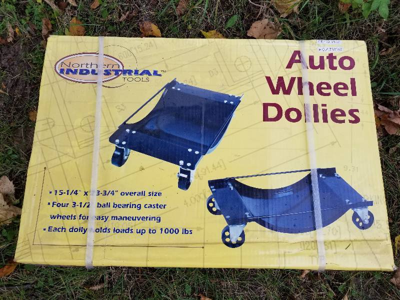 lot 86 image: NIB Northern Tool Auto Wheel Dollies