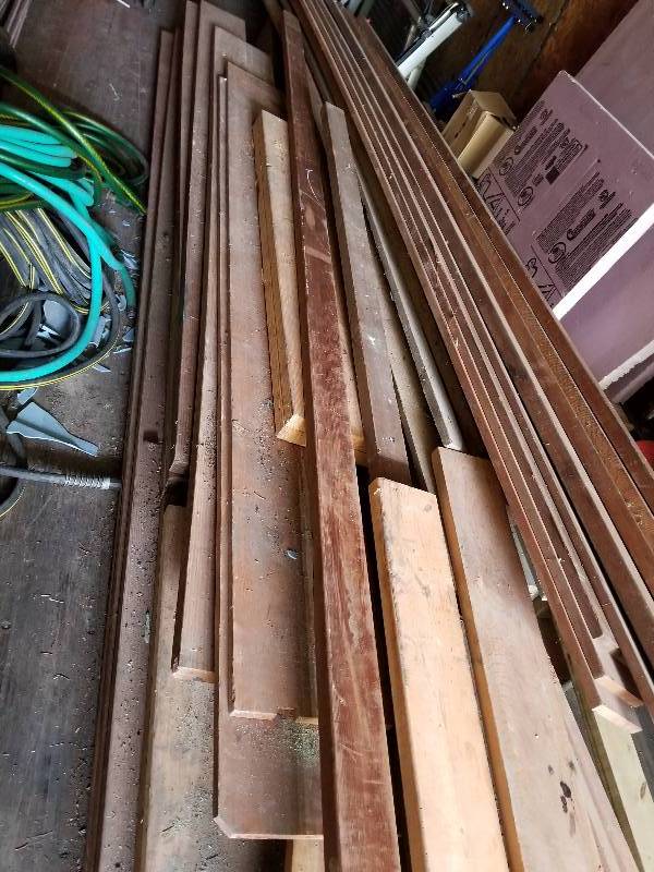 lot 126 image: Lot - Misc Lumber - appx 12 of pile is Clear Redwood, mostly 16ft Lengths