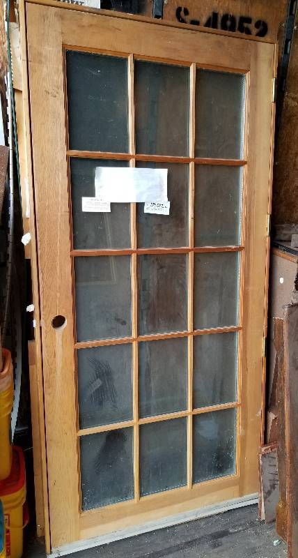 lot 118 image: French Door with Paned Glass, 78x37