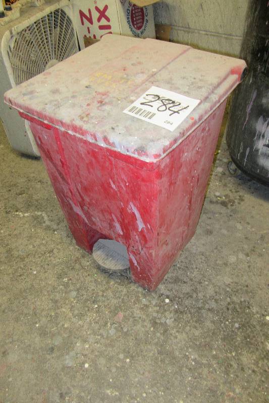 lot 284 image: Hazardous Oily Rag Waste container