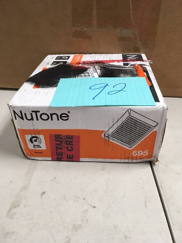 lot 92 image: 70 CFM WallCeiling Mount Exhaust Bath Fan never used in box