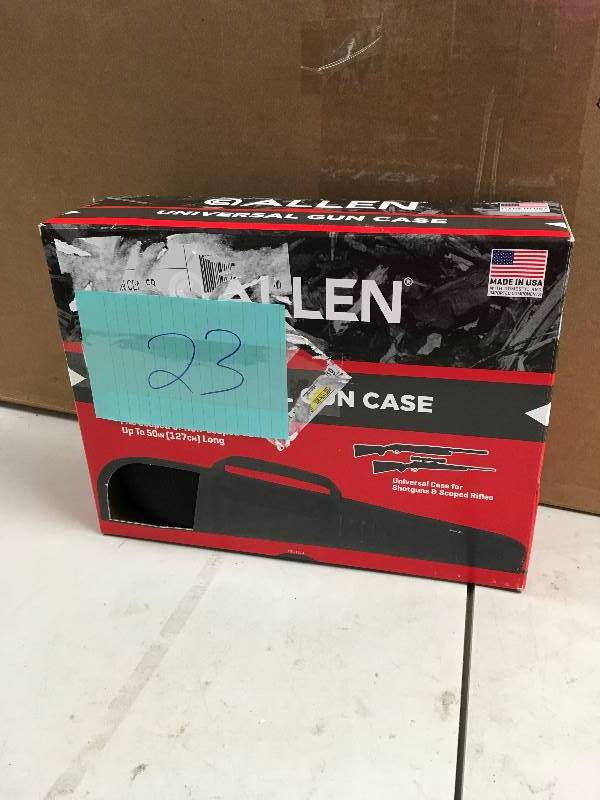 lot 23 image: Allen Univerasl Shotgunscope Rifle Case in box