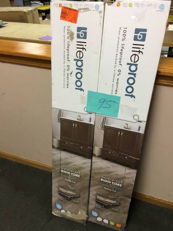 lot 95 image: LIFEPROOF 8.7 IN. X 47.6 IN. STERLING OAK LUXURY VINYL PLANK FLOORING (20.06 SQ. FT.  CASE) 2 cases in box never used