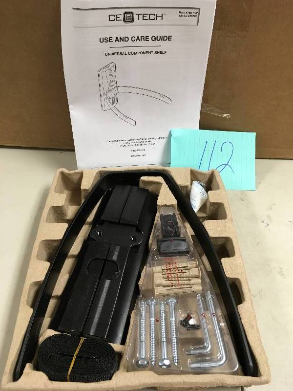 lot 112 image: CE TECH Universal Component Shelf model 50500 new