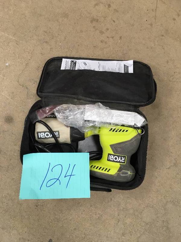 lot 124 image: Ryobi Sander 14 finish used in like new condition
