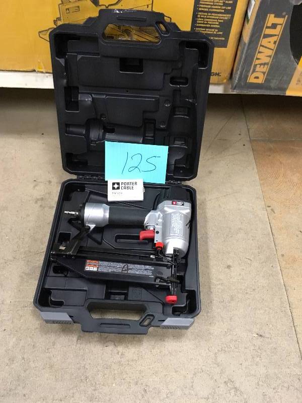 lot 125 image: Porter Cable PFN16200 Nailer in like new condition