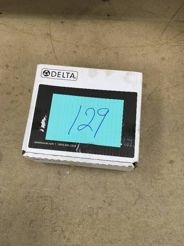 lot 129 image: Delta T14451 Dryden Monitor 14 Series Tub and Shower Trim In Chrome not used