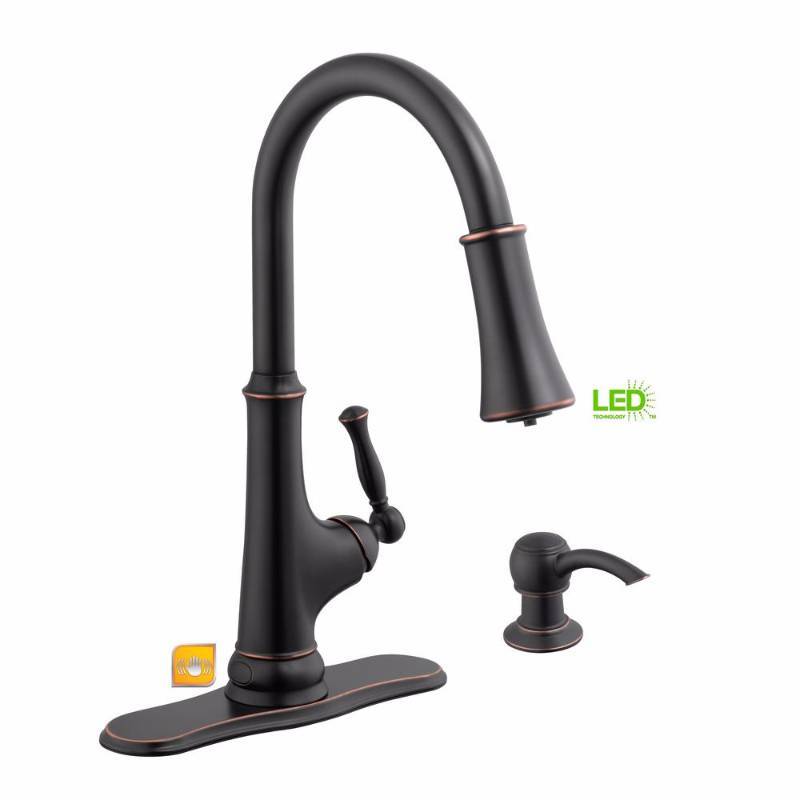 Glacier Bay Touchless Single Handle Pull Down Sprayer Kitchen