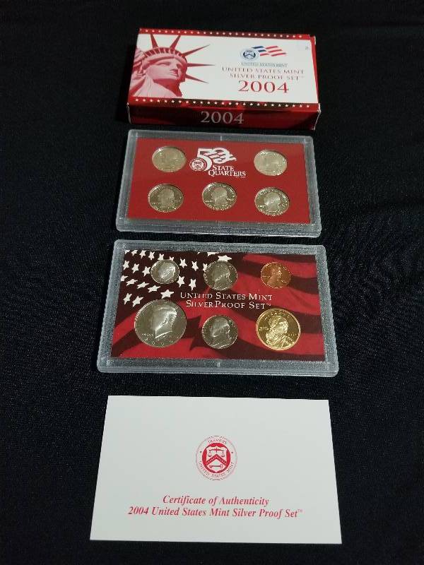 lot 2 image: 2004 US Mint SILVER Proof Set