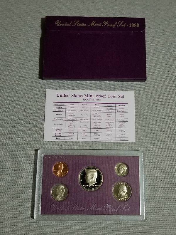 lot 34 image: 1989 US Mint Proof Set