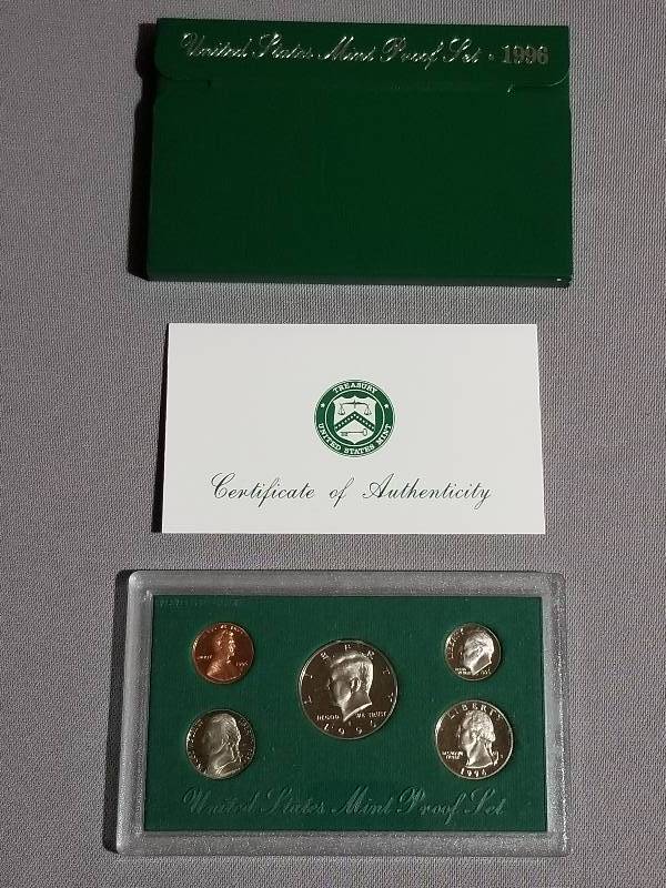 lot 41 image: 1996 US Mint Proof Set