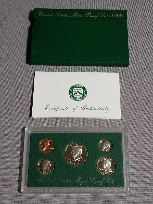 lot 43 image: 1998 US Mint Proof Set