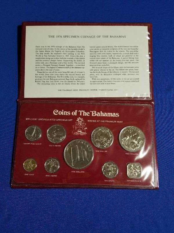 lot 68 image: 1976 Specimen Coinage of the Bahamas