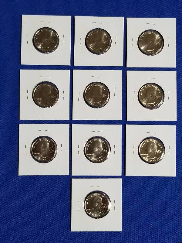 lot 74 image: 2010 P&D National Park Quarters in Satin Finish