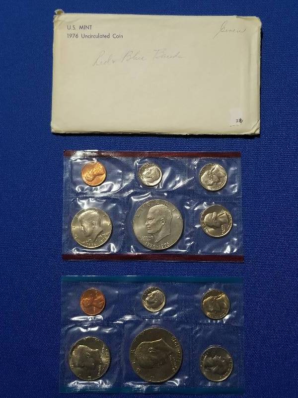 lot 86 image: 1976 US Mint Uncirculated Coin Set, Bicentennial
