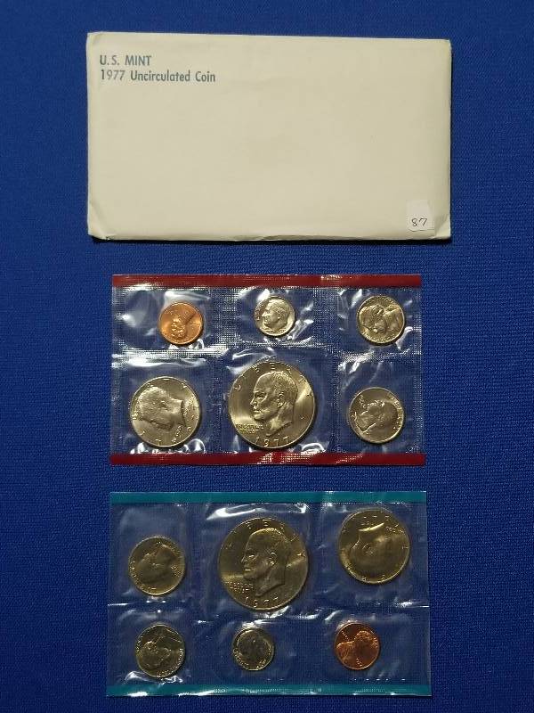 lot 87 image: 1977 US Mint Uncirculated Coin Set