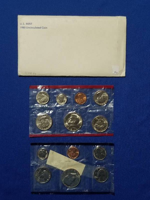 lot 90 image: 1980 US Mint Uncirculated Coin Set