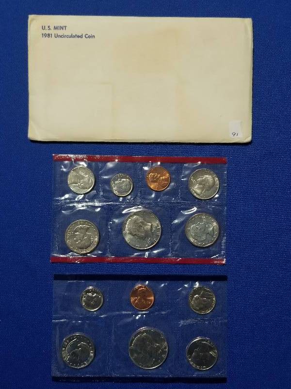 lot 91 image: 1981 US Mint Uncirculated Coin Set