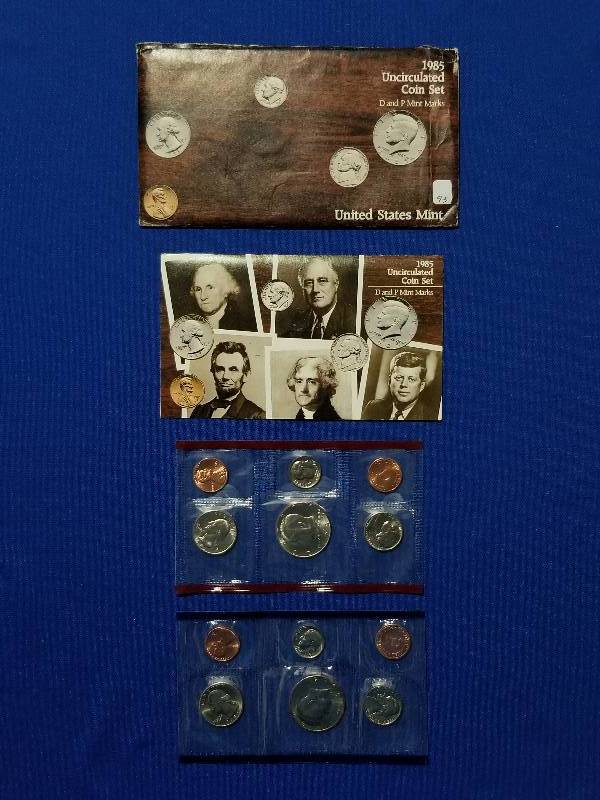 lot 93 image: 1985 US Mint Uncirculated Coin Set