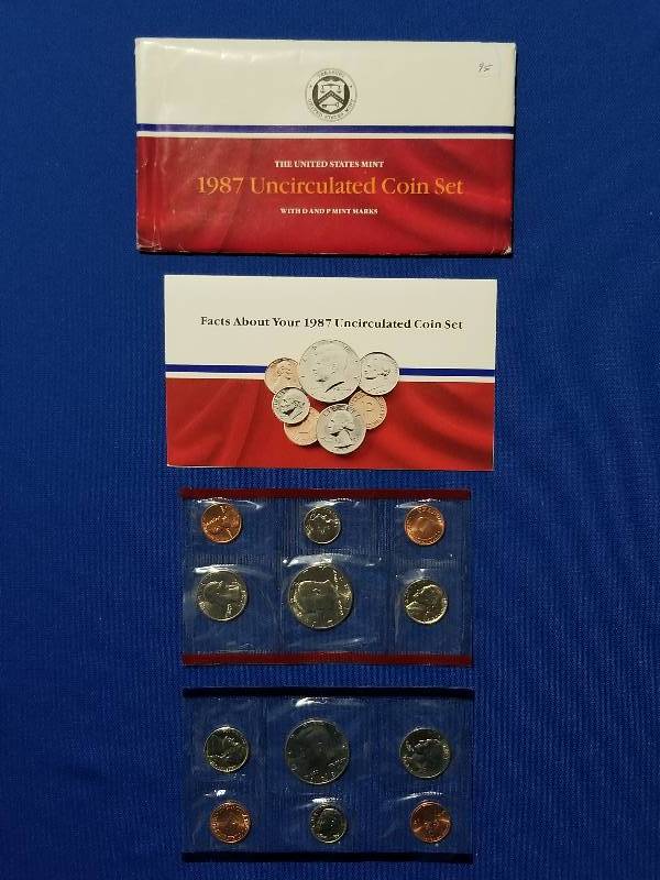 lot 95 image: 1987 US Mint Uncirculated Coin Set
