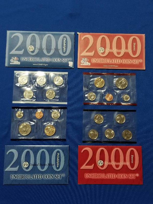 lot 108 image: 2000 US Mint Uncirculated Coin Set