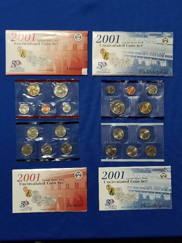lot 109 image: 2001 US Mint Uncirculated Coin Set