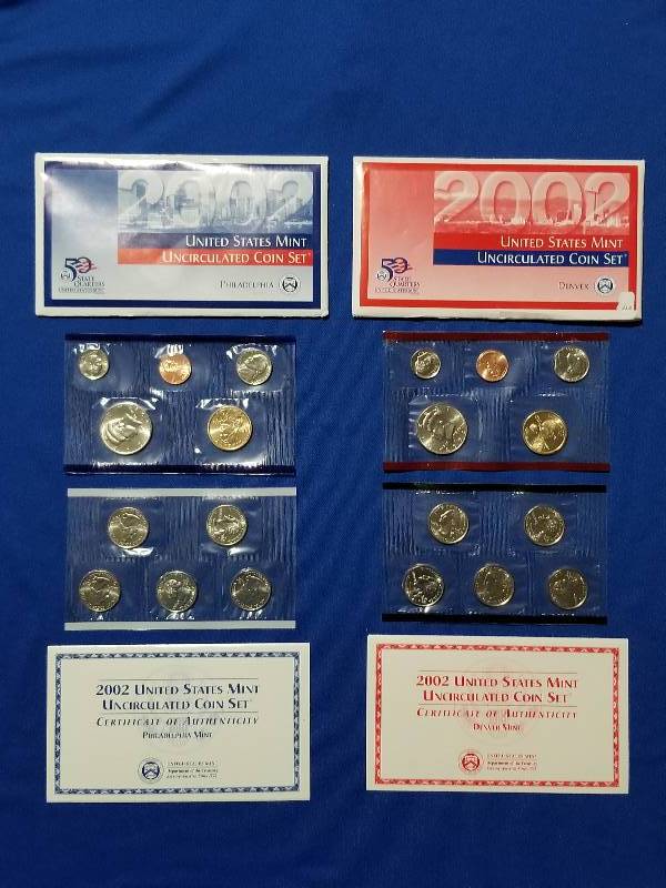lot 110 image: 2002 US Mint Uncirculated Coin Set