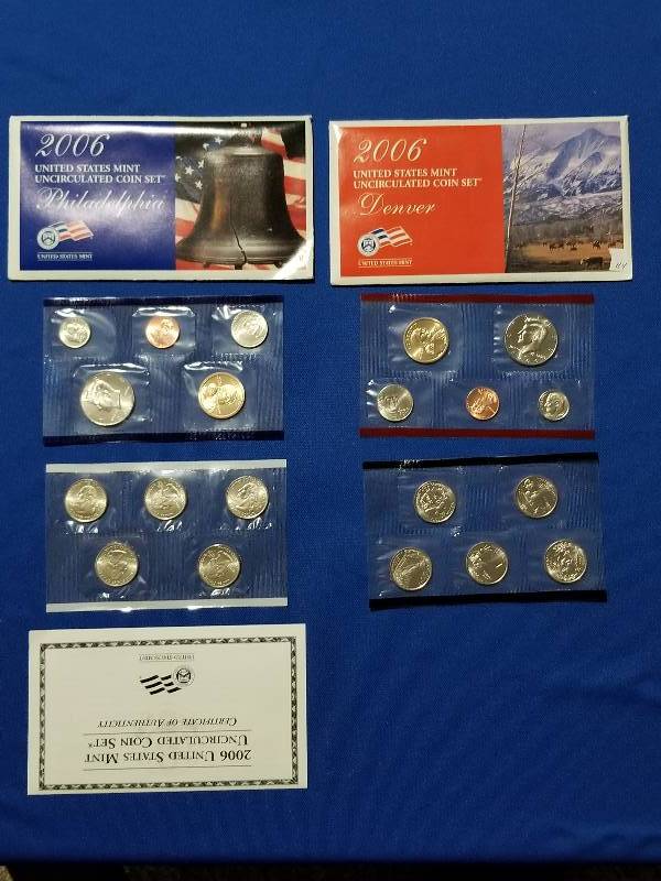 lot 114 image: 2006 US Mint Uncirculated Coin Set
