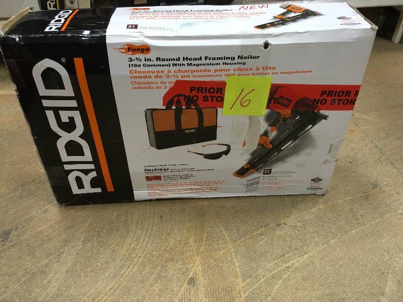 Ridgid 21 Degree 3-12 in. Round-Head Framing Nailer