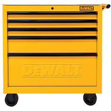 Dewalt 36 in 5-Drawer Rolling Bottom Tool Chest, Yellow 12,896 square feet max capacity 1400 Lbs load capacity
