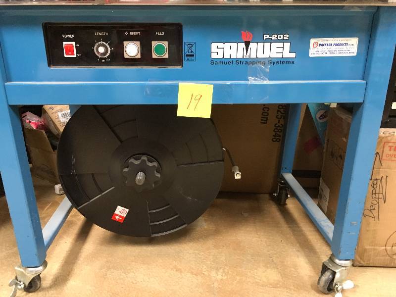 Samuel Strapping System Table Top Strapping Machine model P-202 Used in working condition