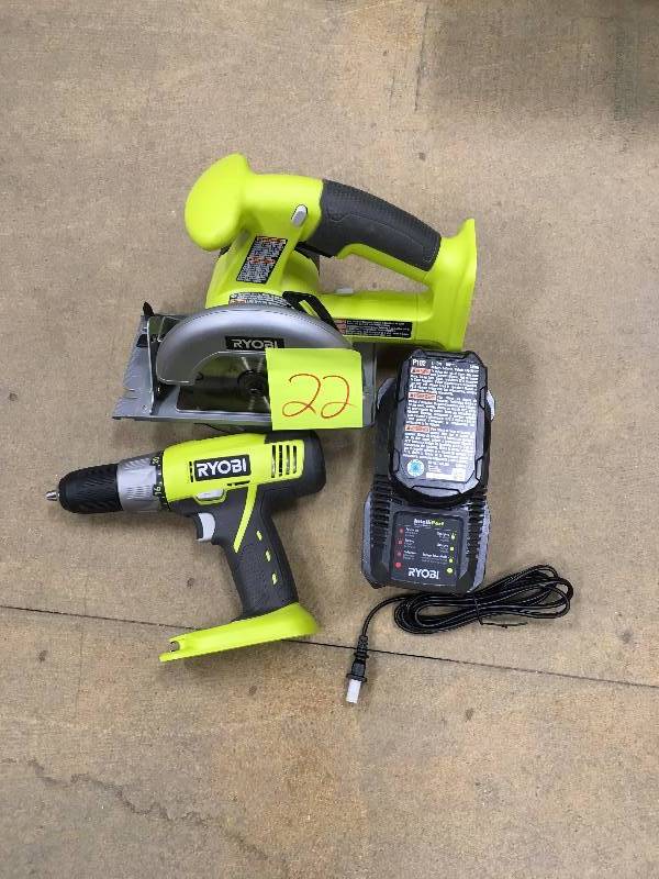 Ryobi One 18V Lithium-Ion Starter Combo open box not used 1 battery and charger
