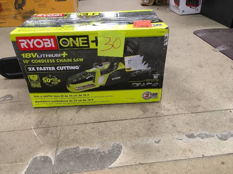 Ryobi One 18V Lithium-Ion 10 cordless Chain Saw not used