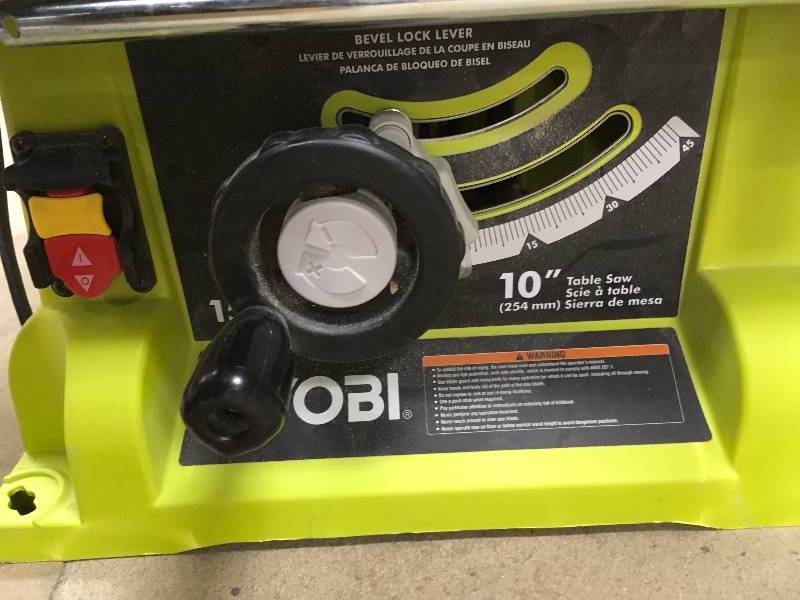Ryobi RTS21G Table Saw used in good working condition