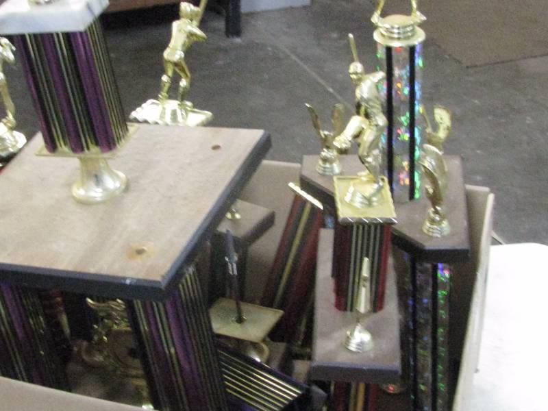 lot 14 image: Box of Trophys