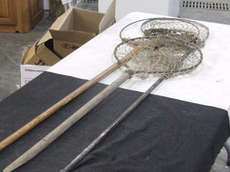 lot 29 image: Vintage Fish Landing Nets
