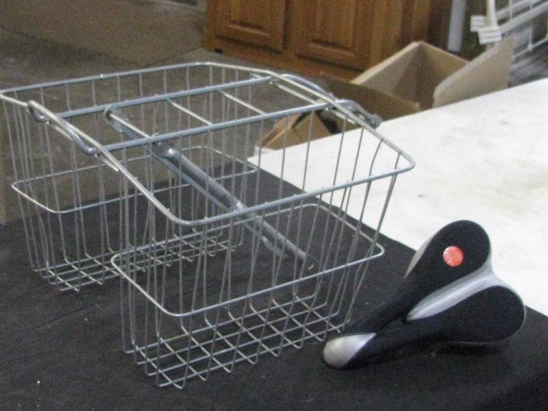 lot 60 image: Bicycle Rear Baskets & Schwinn Seat